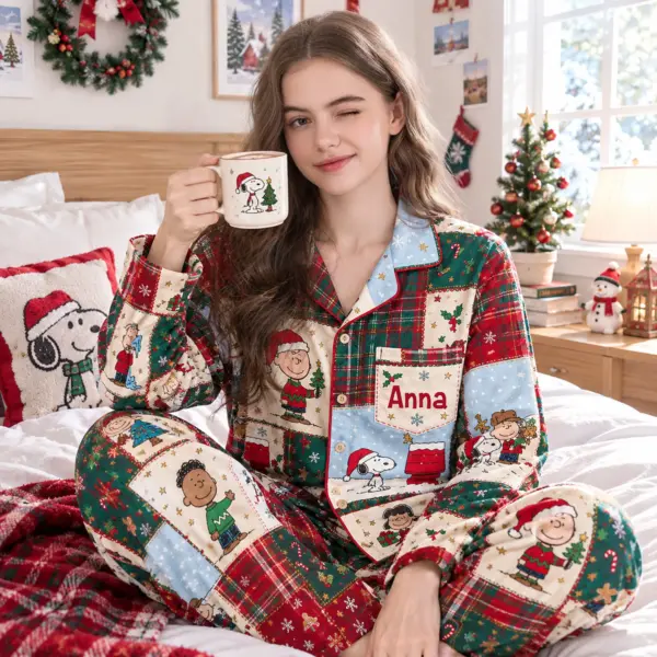 Alternative view of Personalized Snoopy Pajama Set-THK136164