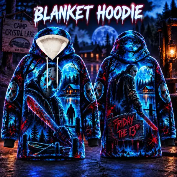Jason Voorhees Neon Blanket Hoodie-THK136511