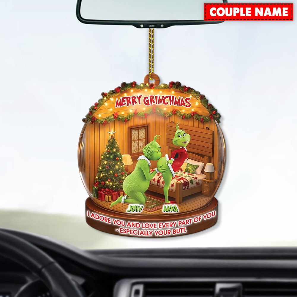 Personalized Green Monster Merry Grinchmas Couple Especially Your But Christmas Ornament - Image 3