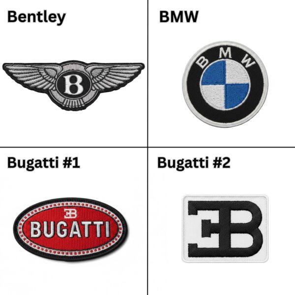 Supercar Logo Embroidered Patches Set - Image 4