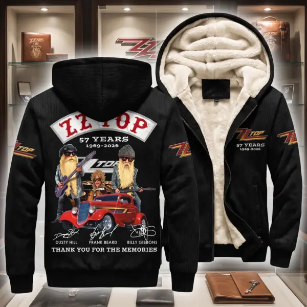 ZZ Top 57th Anniversary 3D Fleece Zip Hoodie-THK136691