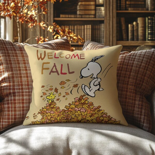 Snoopy & Woodstock Fall Pillow