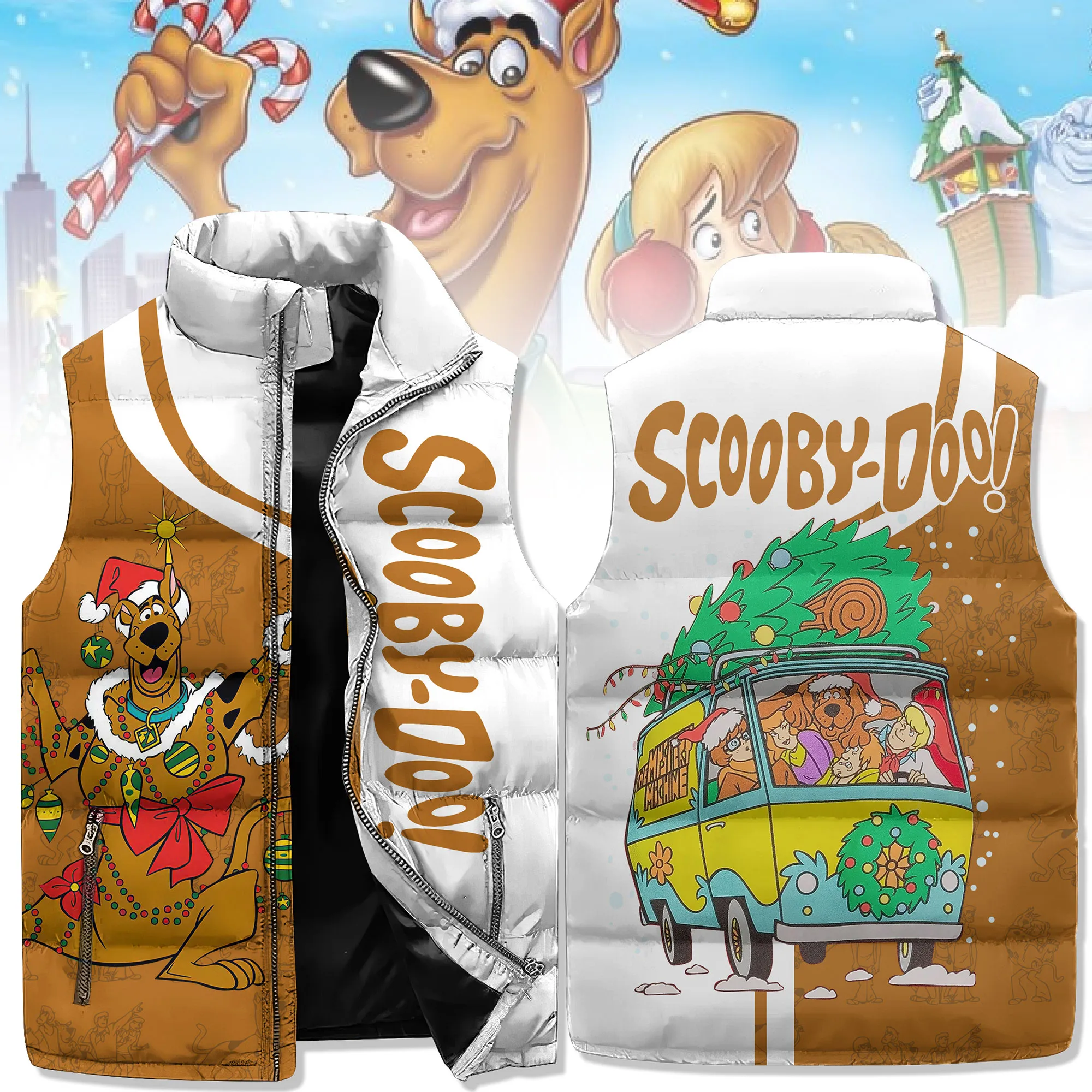 Scooby-Doo 3D Sleeveless Down Jacket-THK137011