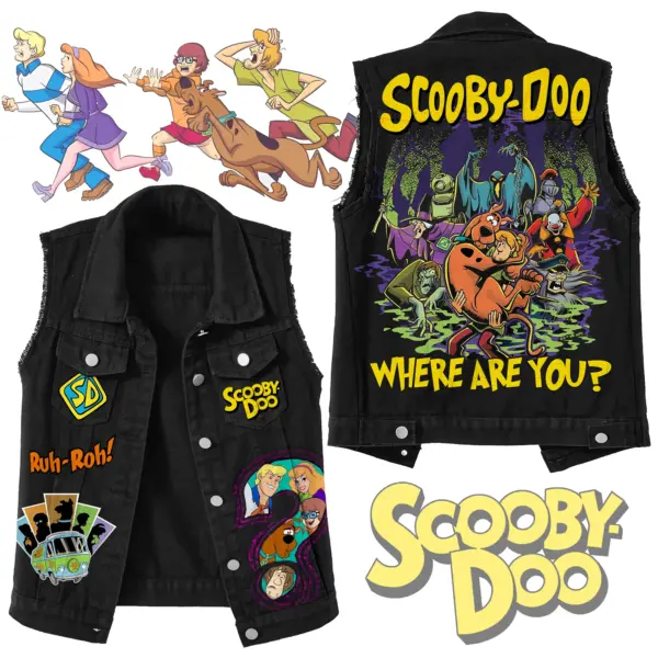 Scooby-Doo Sleeveless Denim Jacket-THK136963