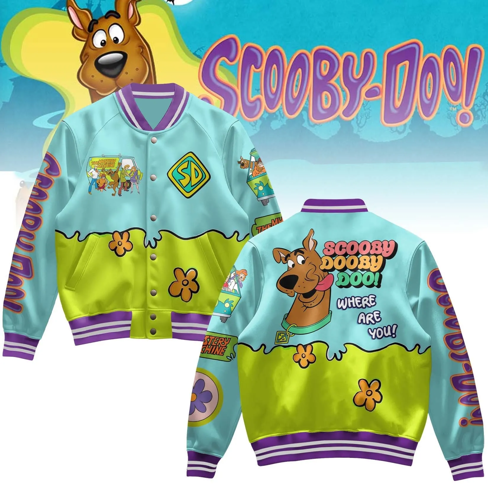 Scooby-Doo Quilted Varsity Jacket-THK137009