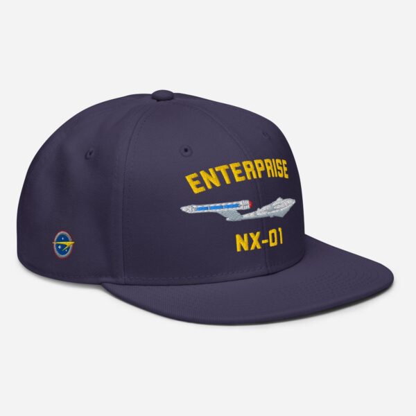 Enterprise NX-01 Embroidered Ship Snapback Hat - Image 4
