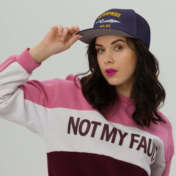 Enterprise NX-01 Embroidered Ship Snapback Hat - Image 3