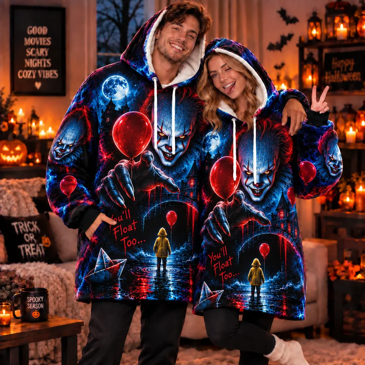 Pennywise Neon Blanket Hoodie-THK136522 - Image 2