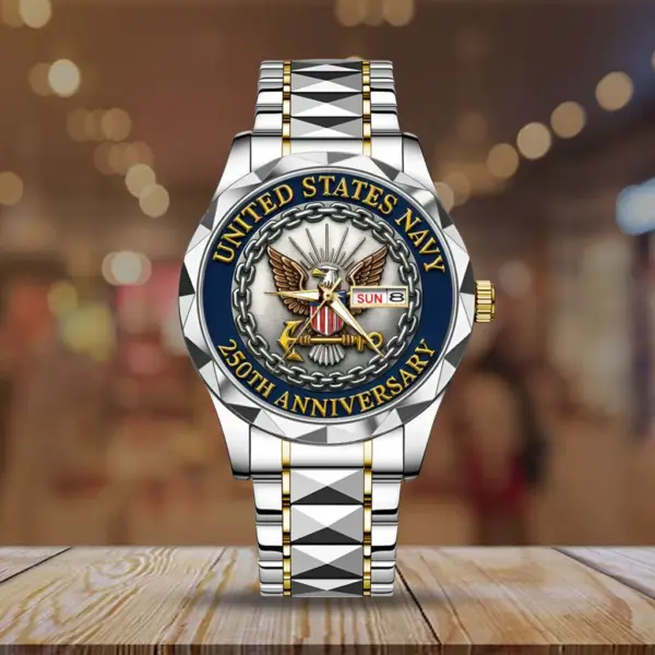 US Navy 250th Anniversary Alloy Luxury Quartz Watch - 116885 - Image 3