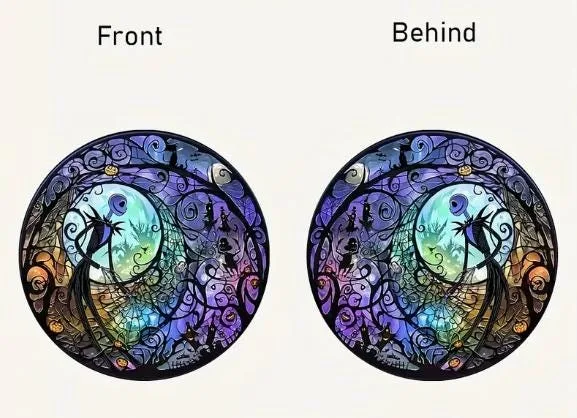 Jack Skellington Stained Glass Window Hanging - Image 3