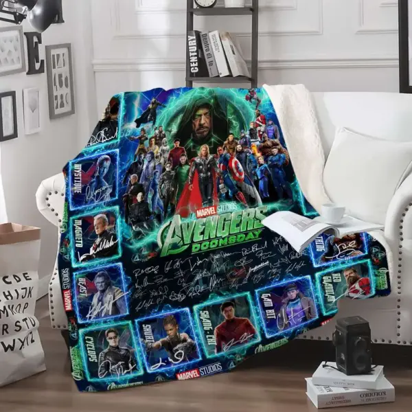 Alternative view of Avengers Doomsday Fleece Blanket-THK136845
