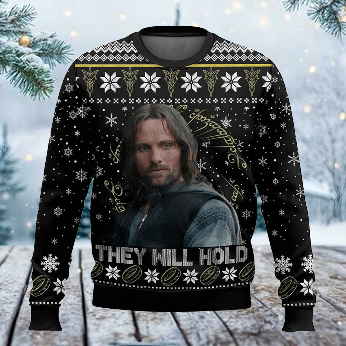 Aragorn They Will Hold The Lord Of The Rings Christmas Knitted Sweater - Image 2