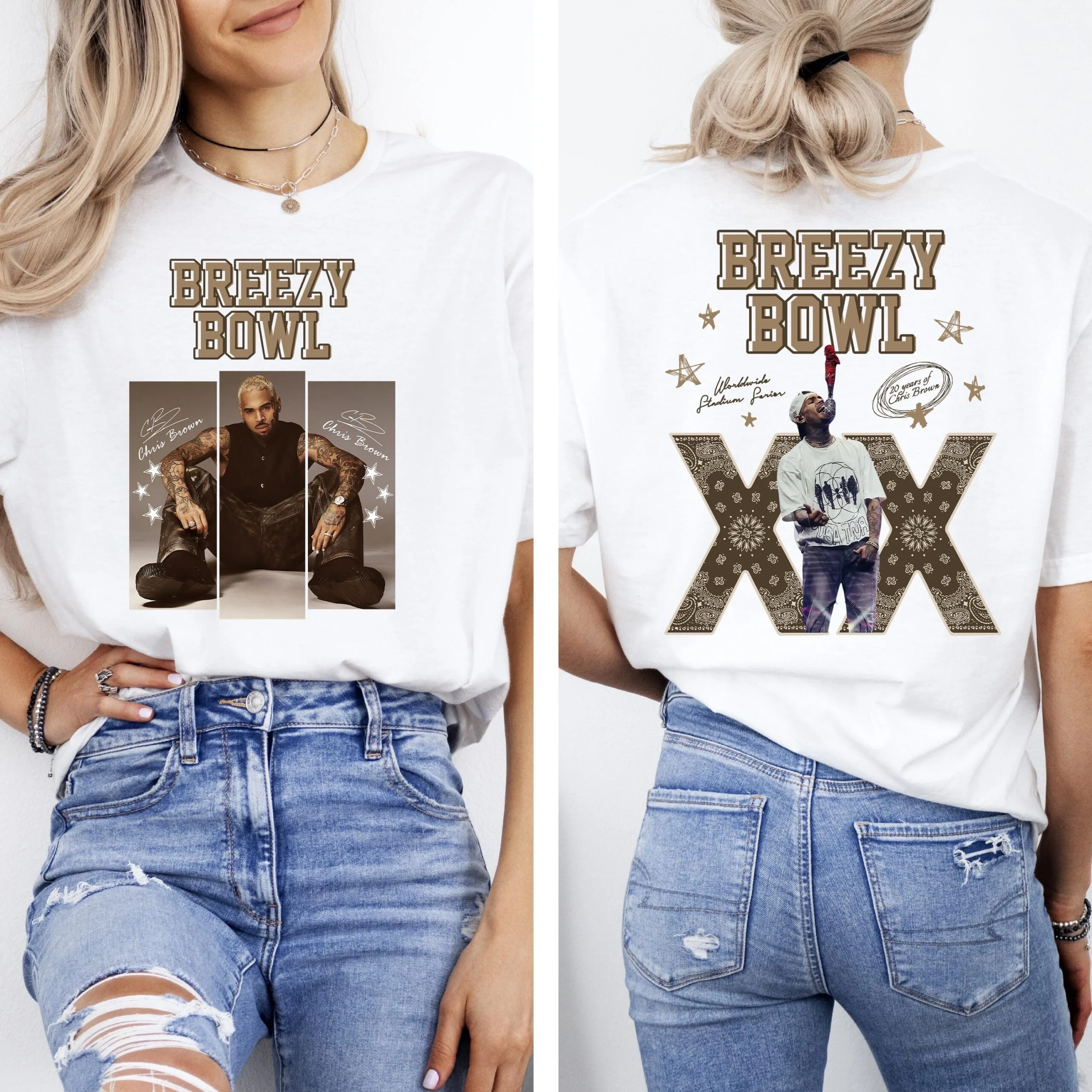 Chris Brown 2025 Breezy Bowl XX T-Shirt - Image 2