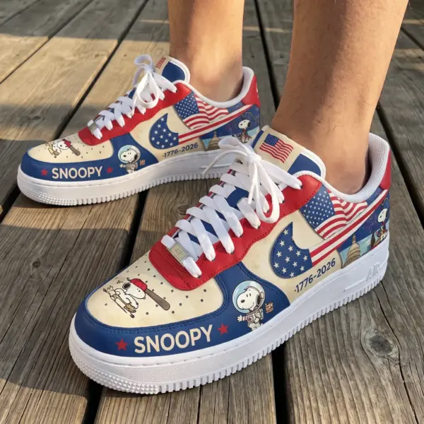 Alternative view of Snoopy 250 Years of America Air Low-Top Sneakers Shoes-THK131847