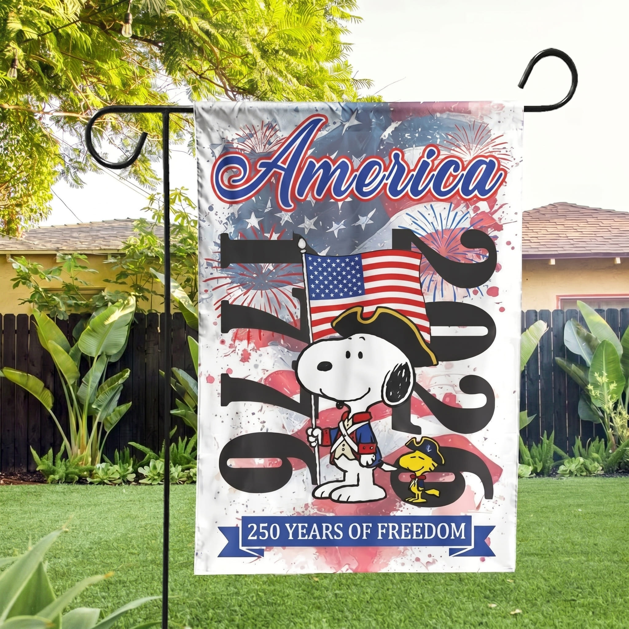 Snoopy 250 Years of America Garden Flag - THK126983