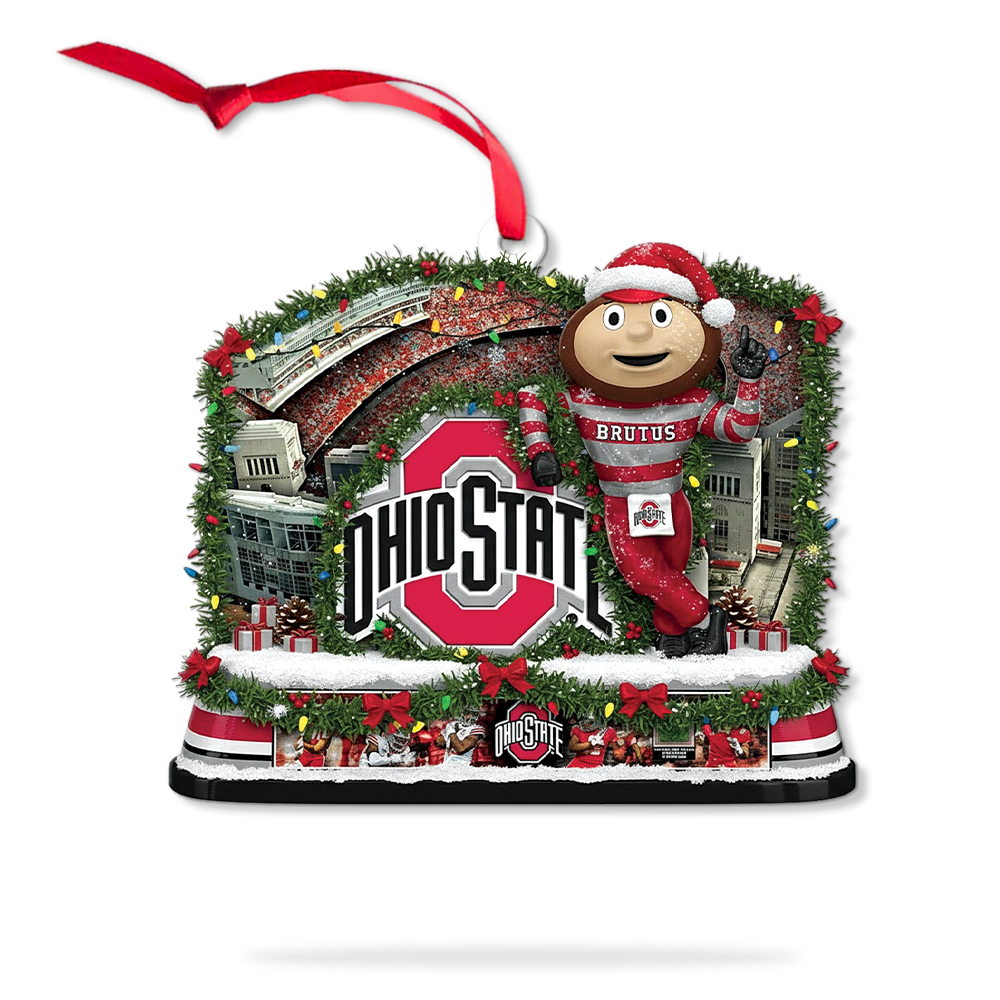 Ohio State Light-Up Christmas Ornament - Image 9