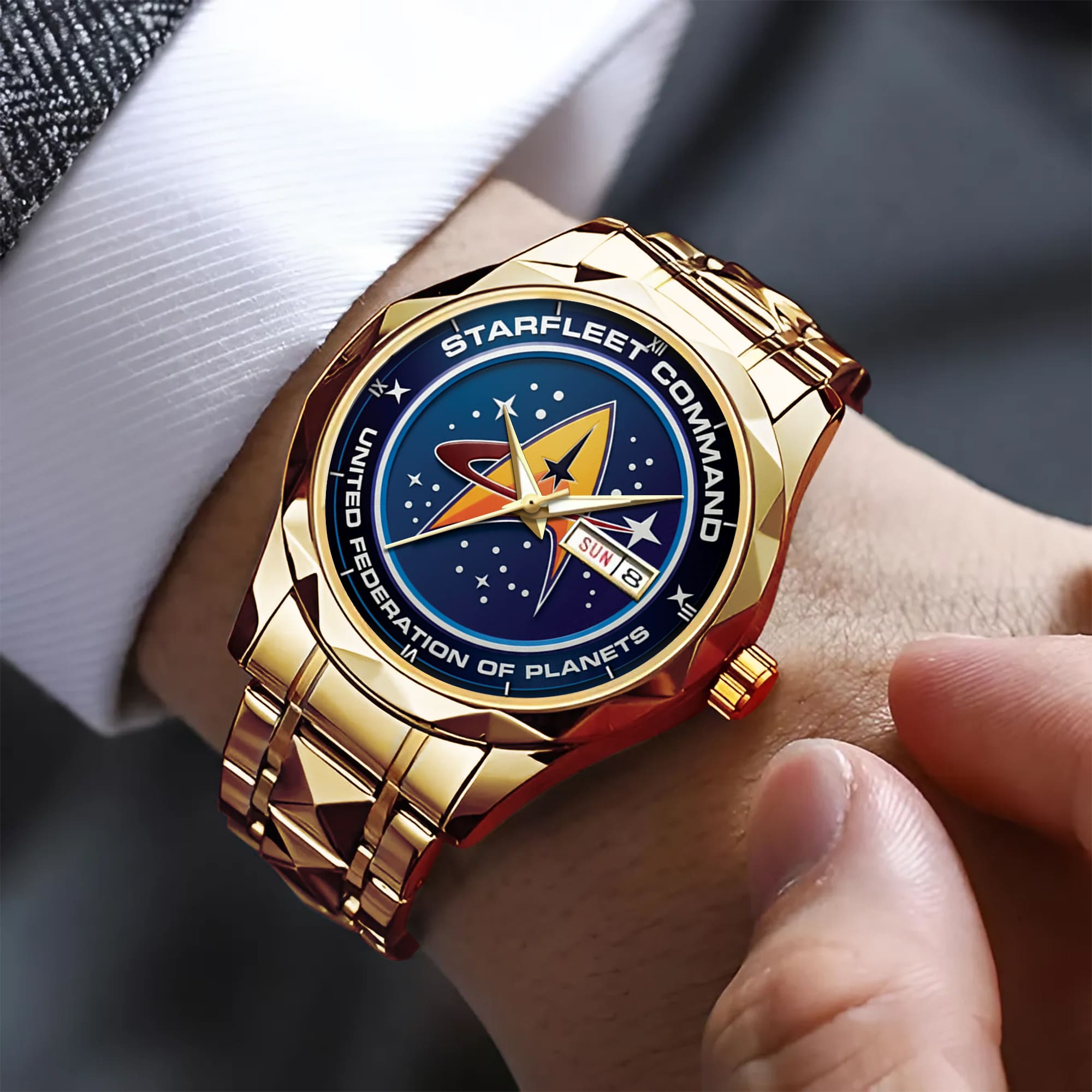 Starfleet Command United Federation Of Planets Alloy Luxury Quartz Watch - Image 4
