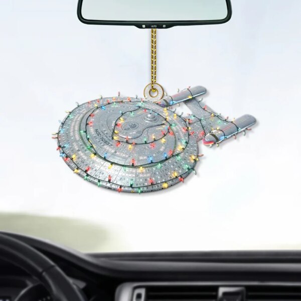 Star Trek U.S.S. Galaxy NCC-70637 With Christmas Lights Christmas Ornament - Image 4