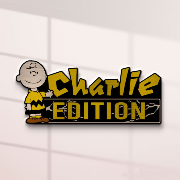 Alternative view of Charlie Brown Edition 3D Inlayed Car Name Badge