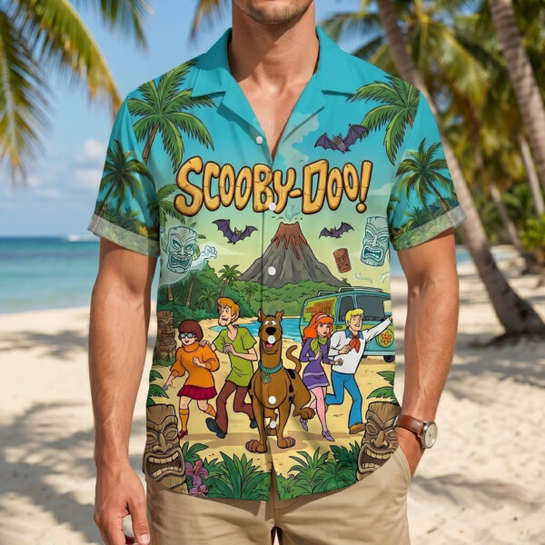 Alternative view of Scooby Doo Hawaiian Shirt -THK127386