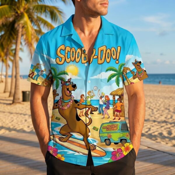 Alternative view of Scooby Doo Hawaiian Shirt -THK127387