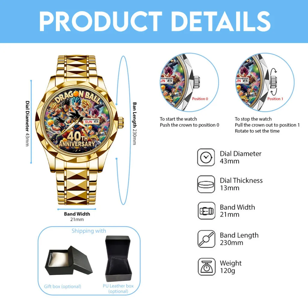 Dragon Ball 40th Anniversary Alloy Luxury Quartz Watch -THK123668 - Image 4