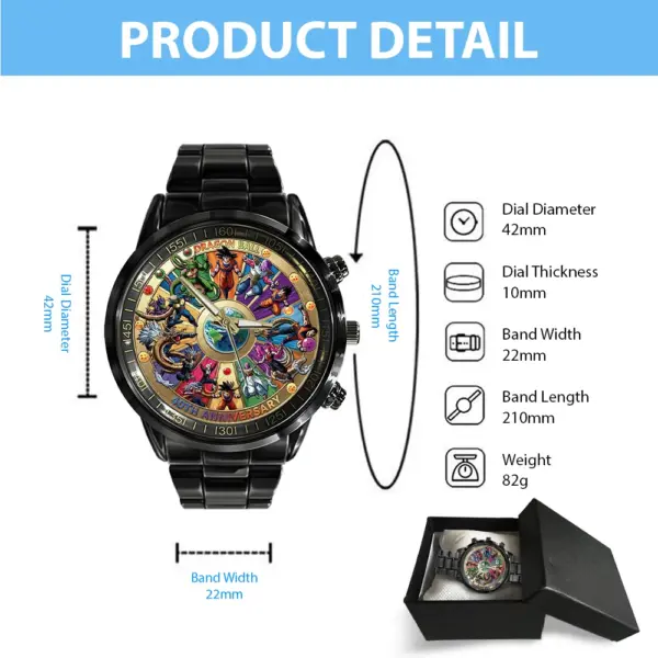 Dragon Ball 40th Anniversary Black Stainless Steel Watch-THK123644 - Image 4