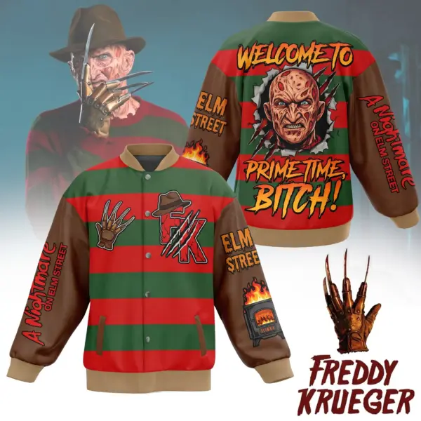 Horror Halloween Quilted Varsity Jacket-THK136958