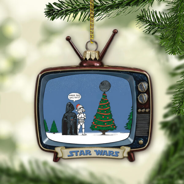 Alternative view of Star Wars Funny Christmas Ornament
