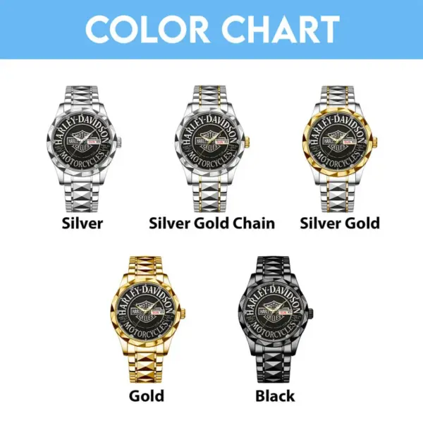 Harley Davidson Alloy Luxury Quartz Watch -THK125706 - Image 5