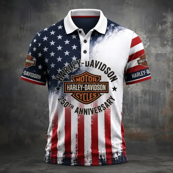 Harley Davidson 250 Years of America Polo Shirt -THK132037