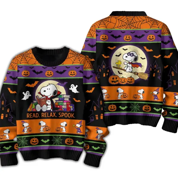 The Peanuts Snoopy Halloween Knitted Sweater-THK132985