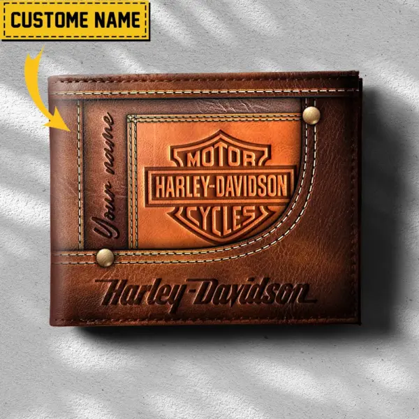 Personalized Harley Davidson Leather Wallet - Image 3