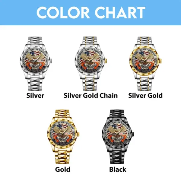 Harley Davidson Alloy Luxury Quartz Watch - Image 4