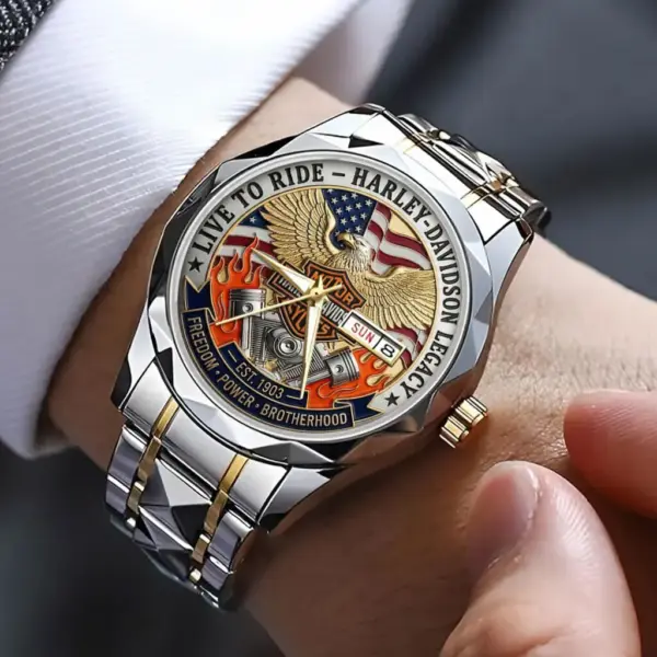 Harley Davidson Alloy Luxury Quartz Watch - Image 3