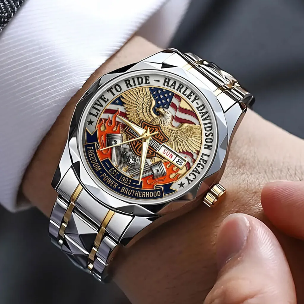 Harley Davidson Alloy Luxury Quartz Watch - Image 3
