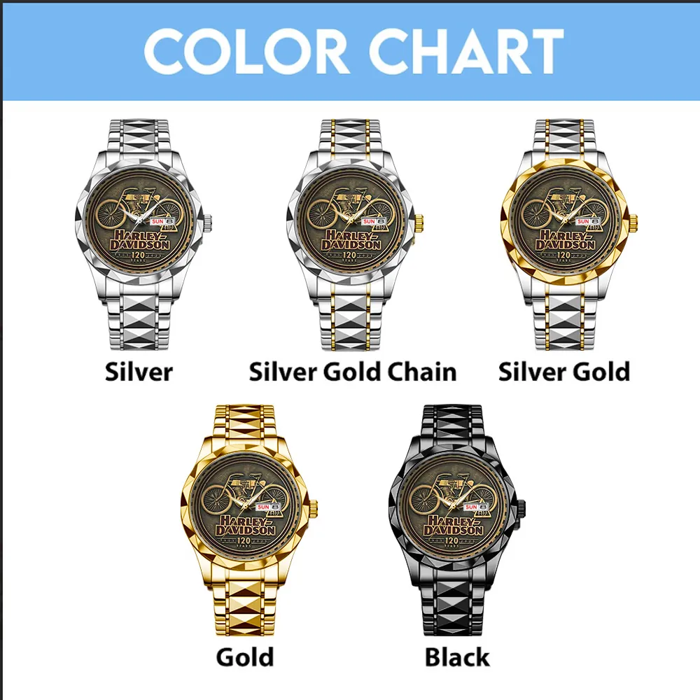 Harley Davidson Alloy Luxury Quartz Watch -THK125678 - Image 3