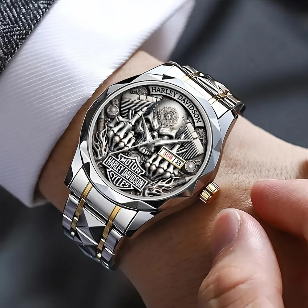Harley Davidson Alloy Luxury Quartz Watch -THK125696 - Image 2