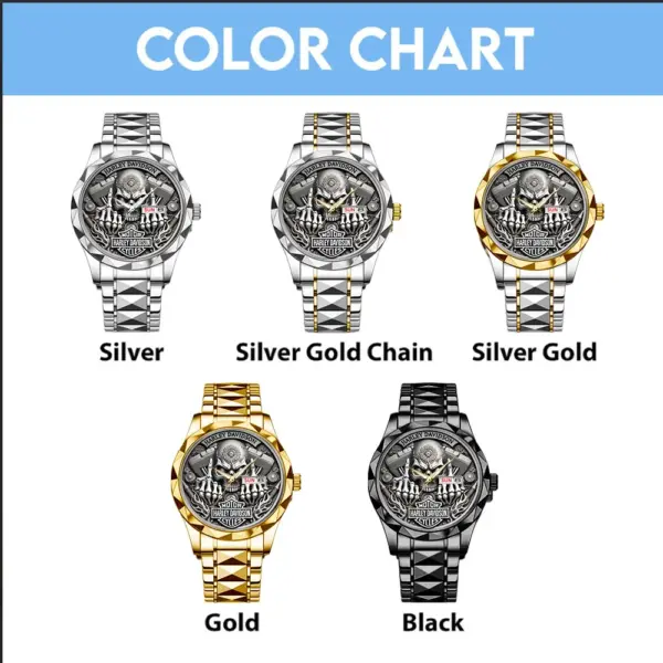 Harley Davidson Alloy Luxury Quartz Watch -THK125696 - Image 3