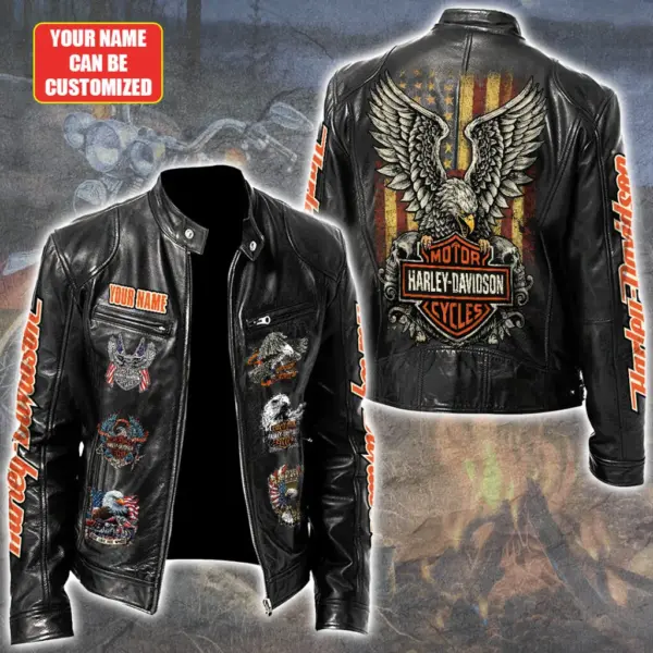 Harley Davidson Motorcycle Leather Jacket -THK125744