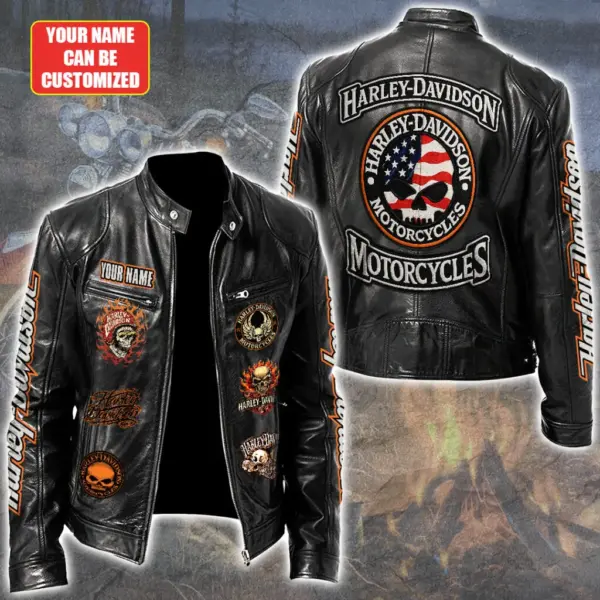 Harley Davidson Motorcycle Leather Jacket -THK125734