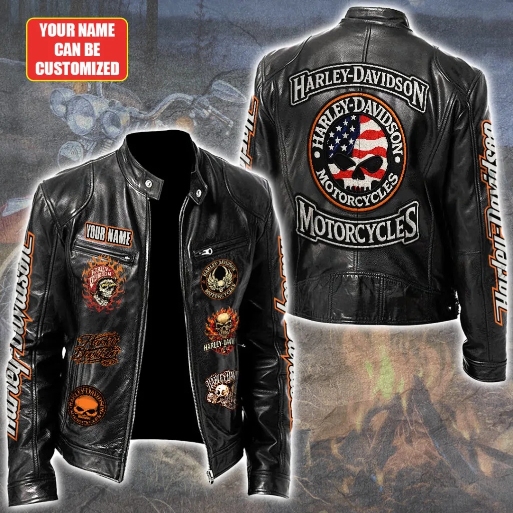 Harley Davidson Motorcycle Leather Jacket -THK125734