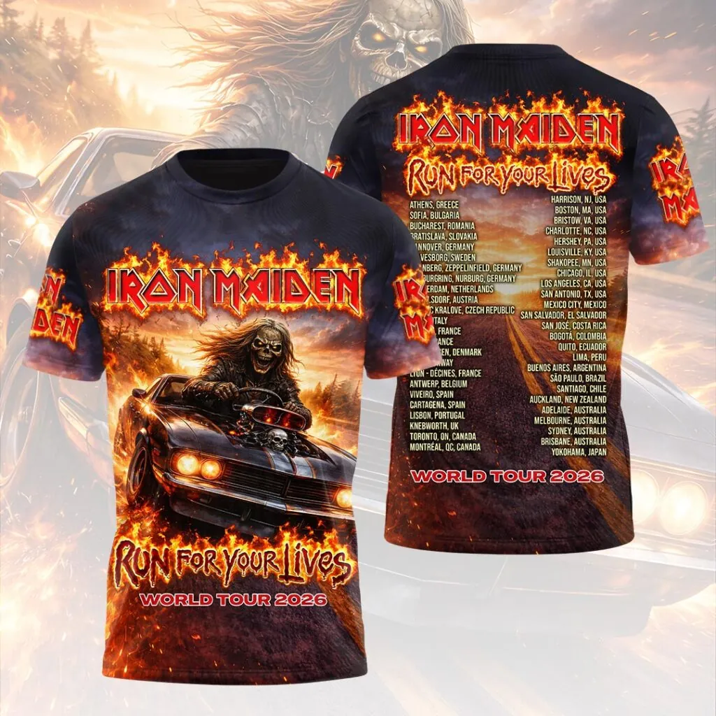 Iron Maiden 2026 World Tour 3D Apparel