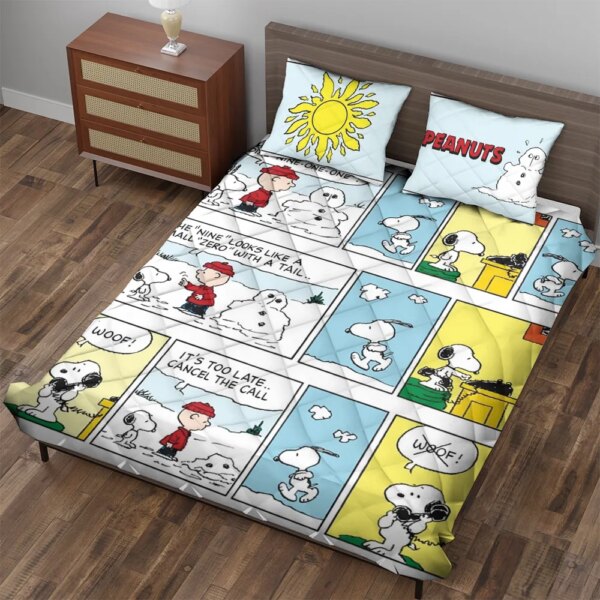 Snoopy Peanuts Quilt Bedding Set - Image 3