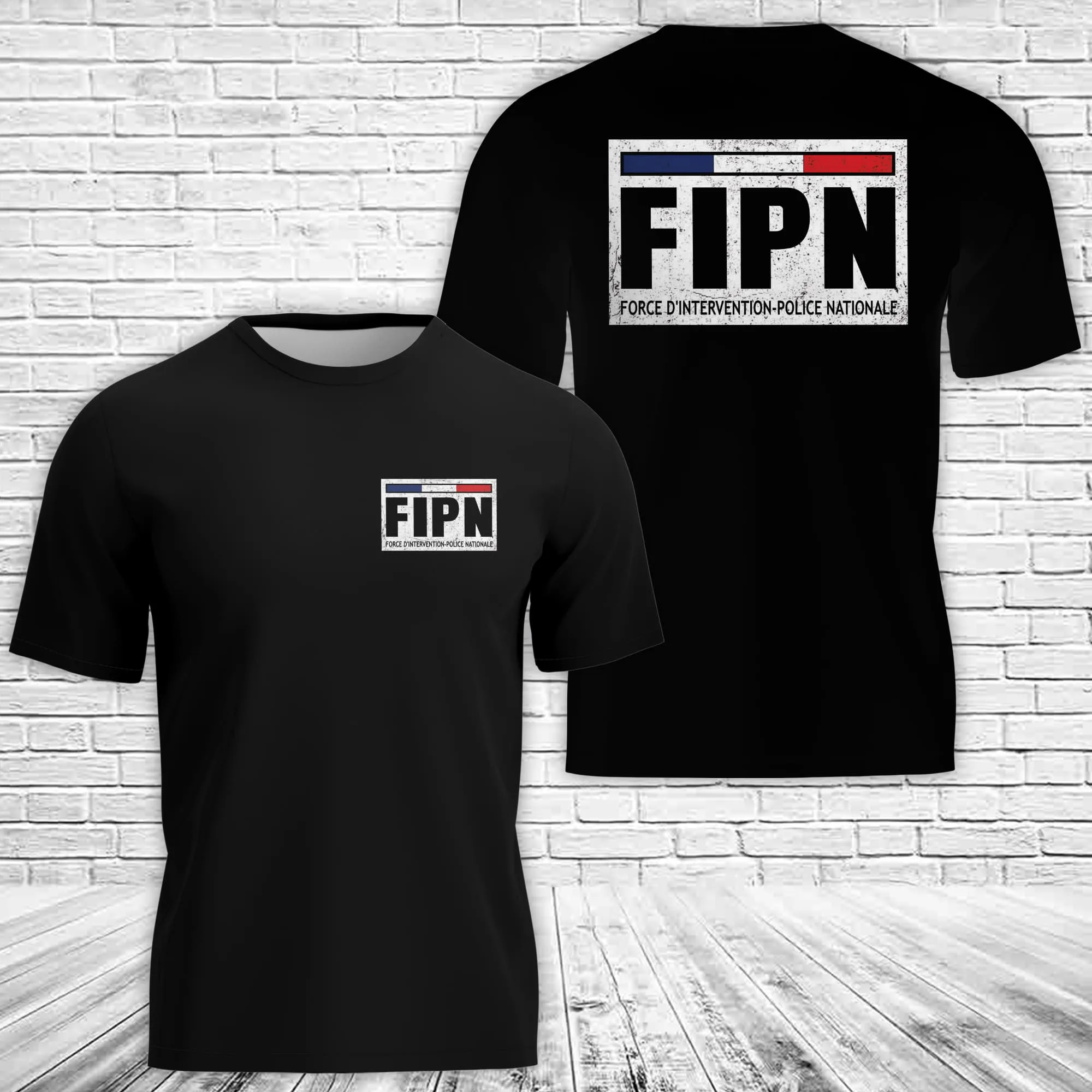 National Police Intervention Force (FIPN) (Force d'Intervention de la Police nationale) 3D T-Shirt
