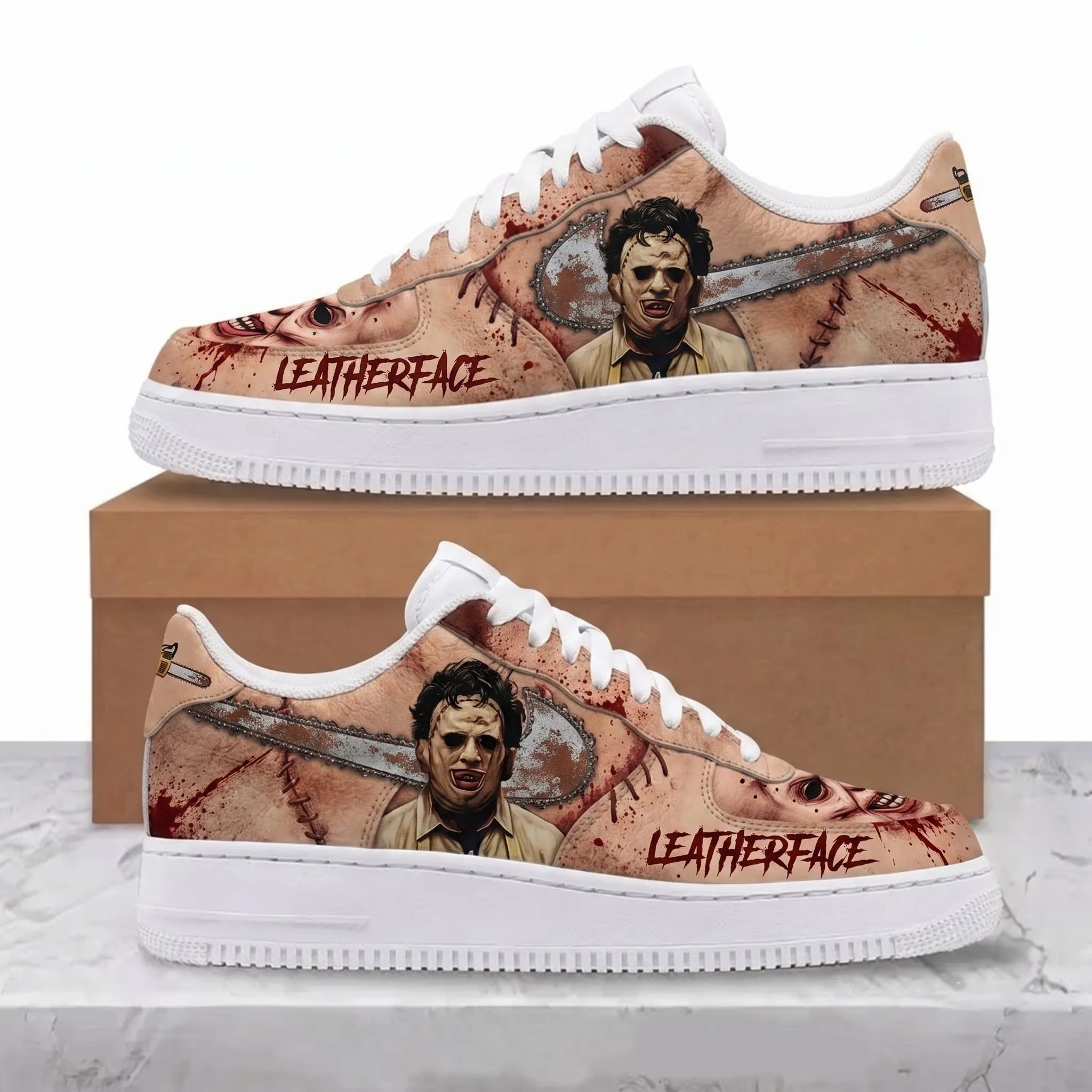 Leatherface Halloween Air Low-Top Sneakers Shoes-THK134485 - Image 3