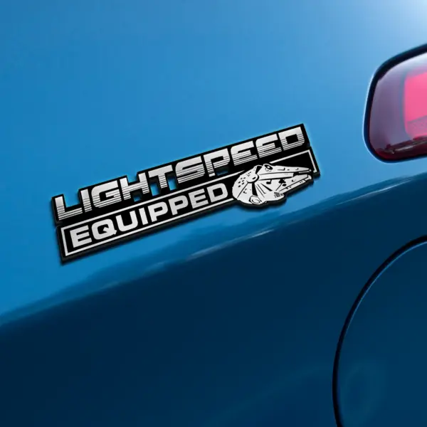 Millennium Falcon Lightspeed Equipped 3D Inlayed Car Name Badge - Image 3
