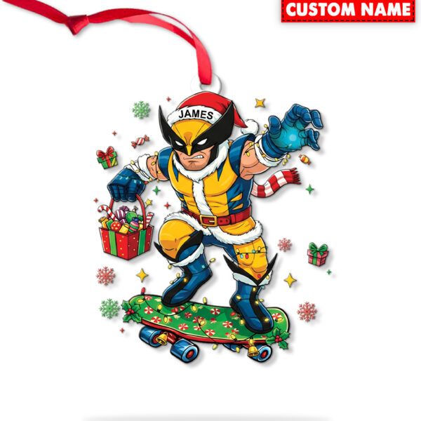 Personalized Wolverine Christmas Ornament - Image 6