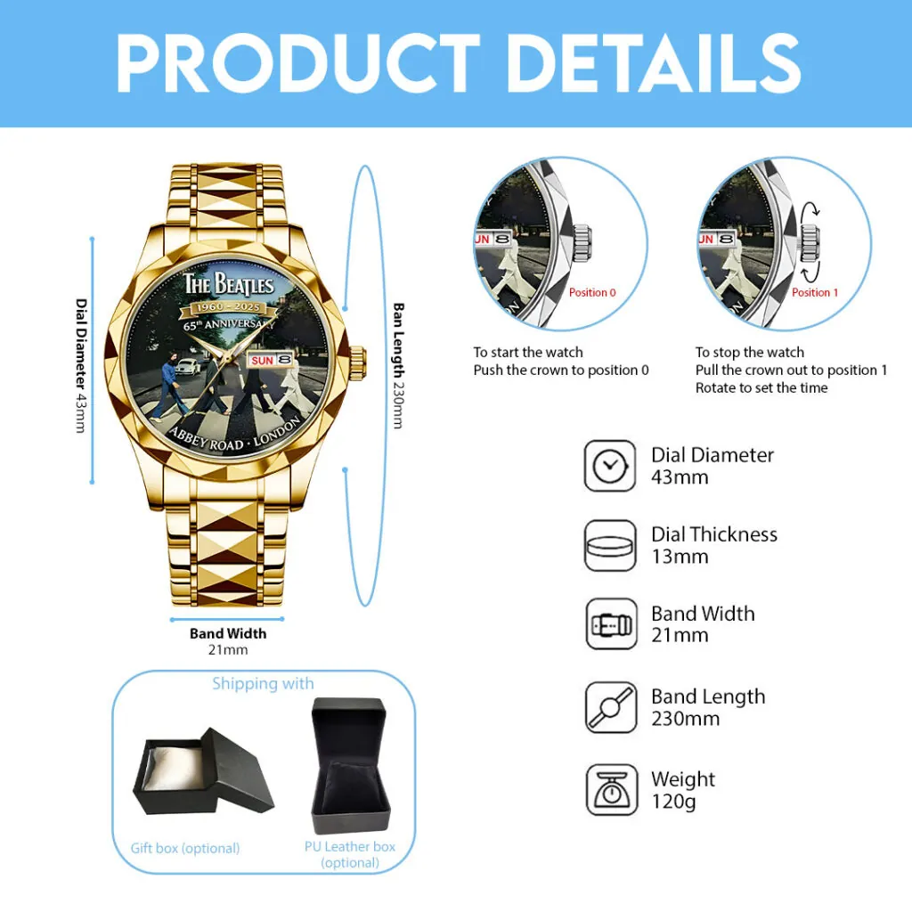 The Beatles 65th Anniversary Alloy Luxury Quartz Watch - Image 4
