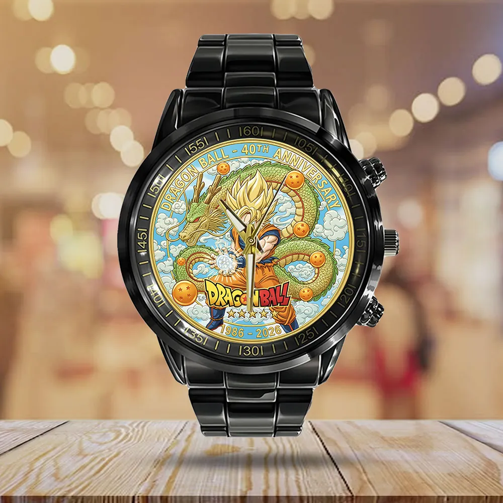 Dragon Ball 40th Anniversary Black Stainless Steel Watch - Image 2
